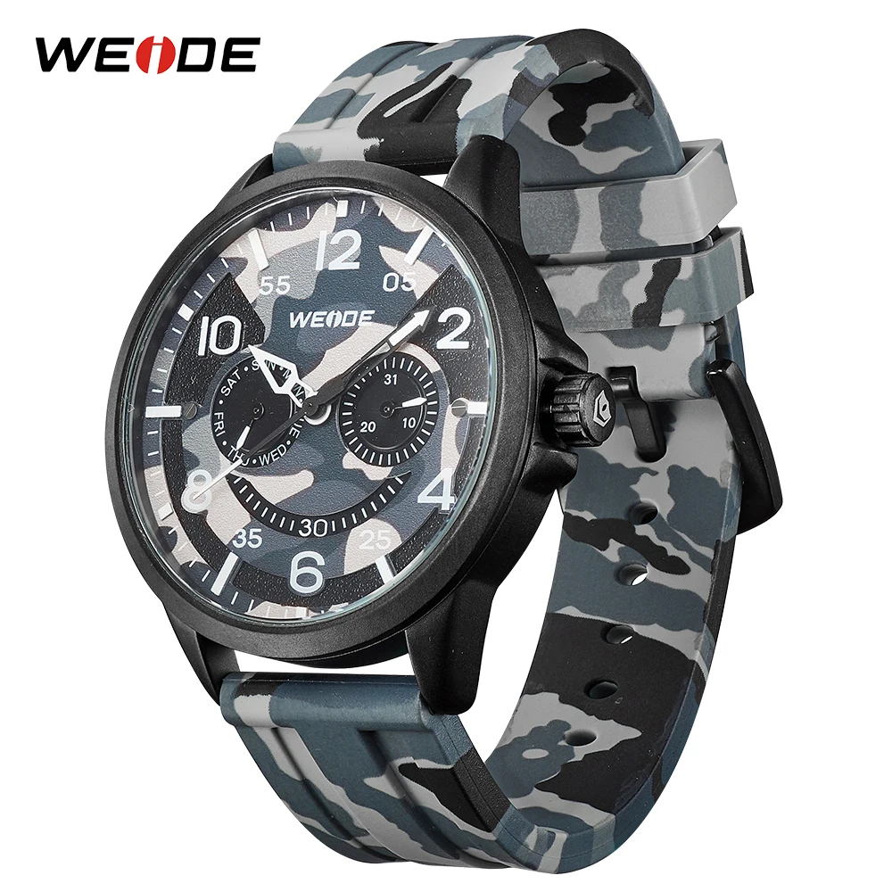 Бренд класса люкс WEIDE аналоговые цифровые кожаные спортивные часы мужские