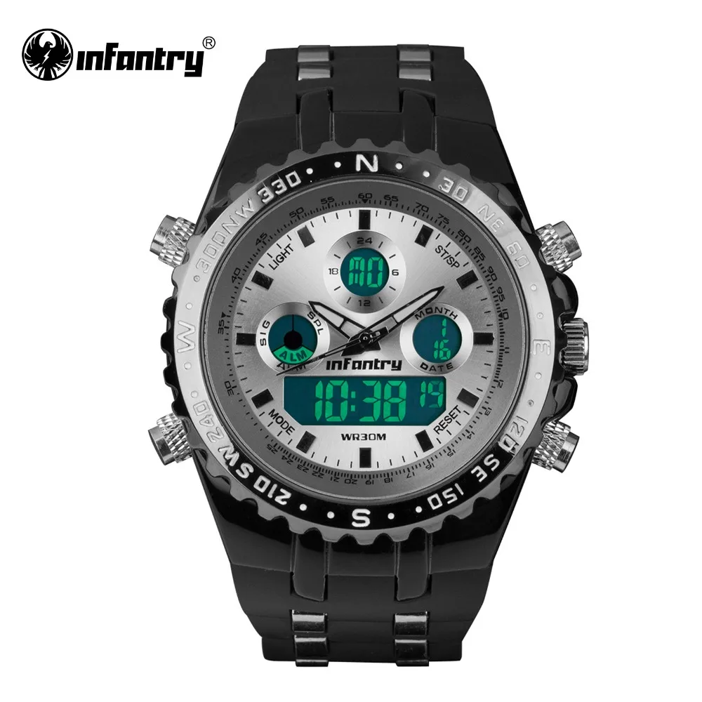 

INFANTRY Military Watch Men LED Digital Quartz Wristwatch Mens Watches Top Brand Luxury Army Tactical Luminous Relogio Masculino