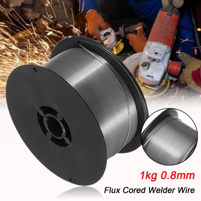 1 Roll 1kg 0.8mm Gasless Mig Welding Wire Flux Cored Wire Stainless For