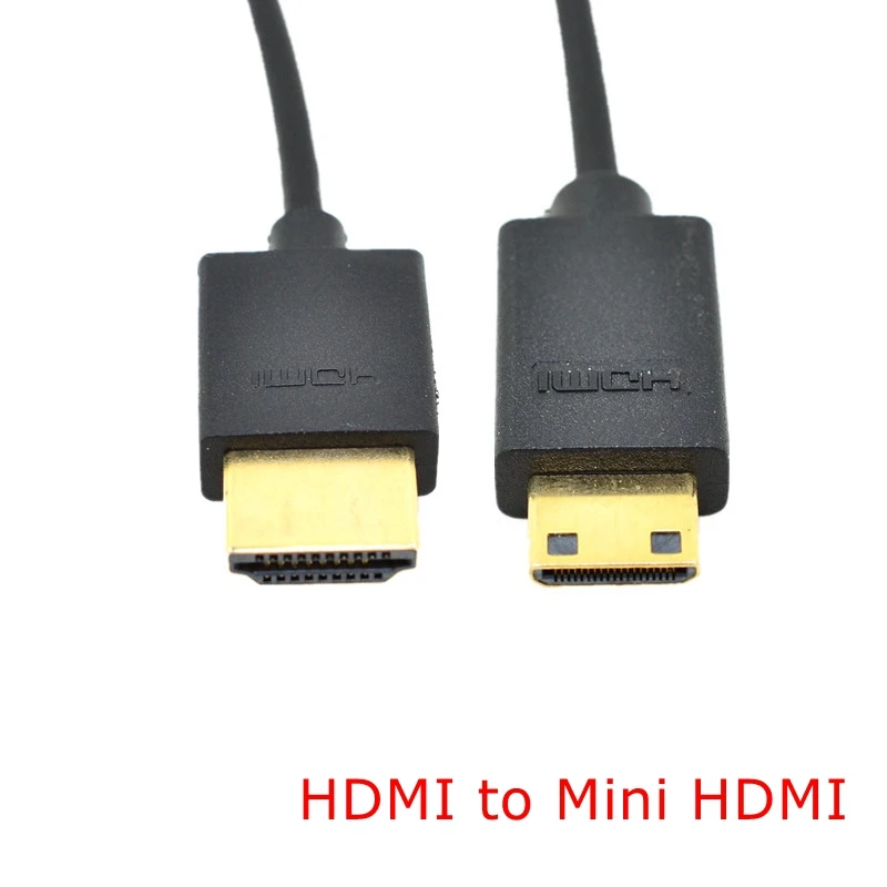 1 м OD 3,0 мм супер мягкий тонкий HDMI Мужской к HDMI и мини HDMI Мужской кабель для мото мобильный телефон планшет 3 фута светильник-вес портативный