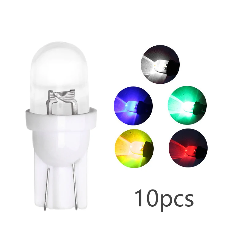 10 шт./лот Белый T10 W5W 168 194 501 1 LED Автомобильный клиновидный свет боковая приборная