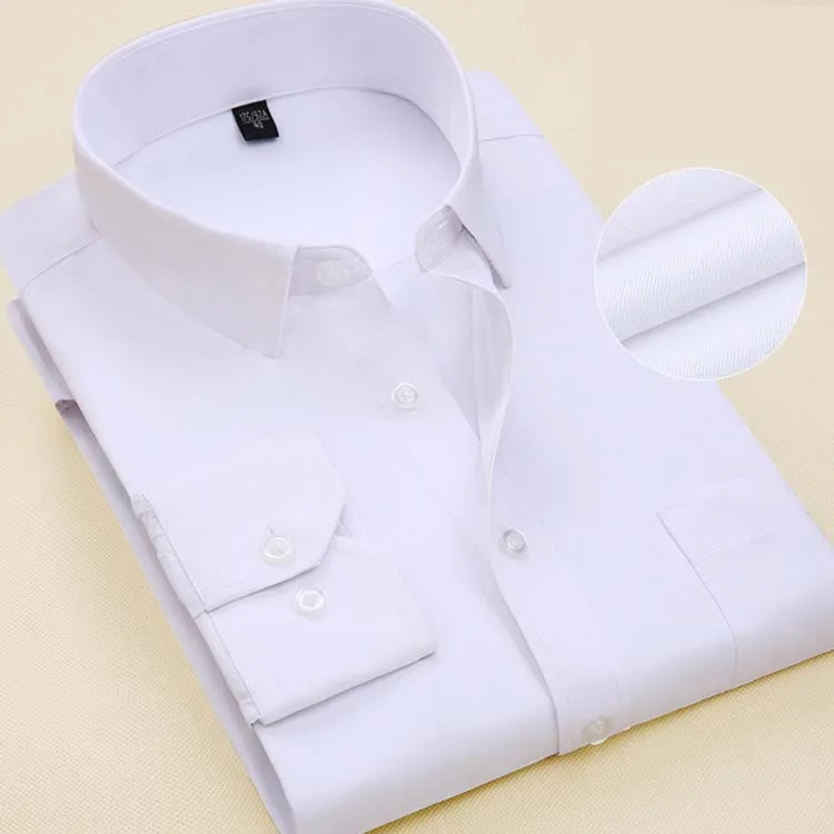 Мужская рубашка с длинными рукавами весна бренд сплошной цвет деловой официальный офисный Мужской платье рубашка размер плюс мужской рубашка Chemise 7XL - Цвет: G2655