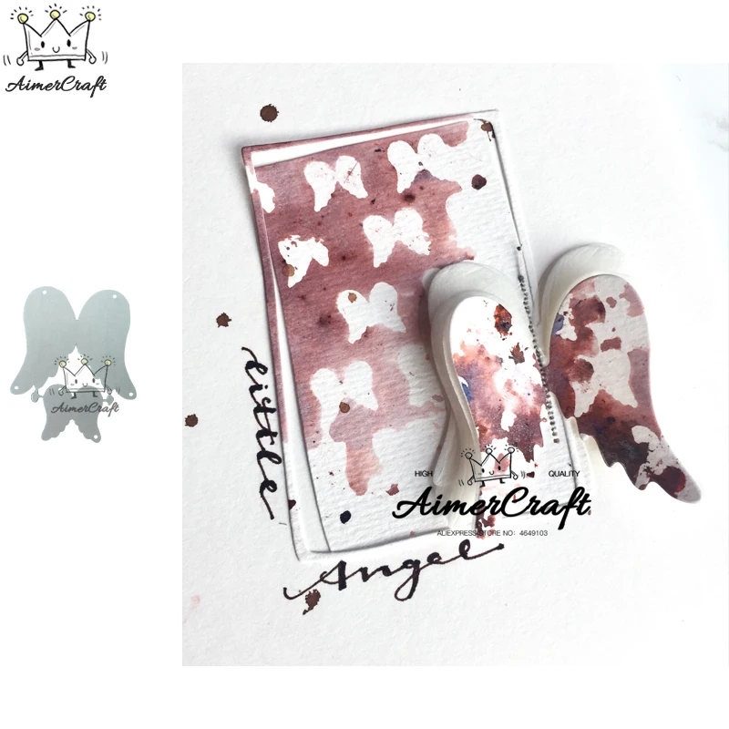 

2PCS/Lot Wing Metal Cutting Dies Scrapbooking Stencil For DIY Paper Card Decorative Embossing Die Cut Craft Dies New 2019