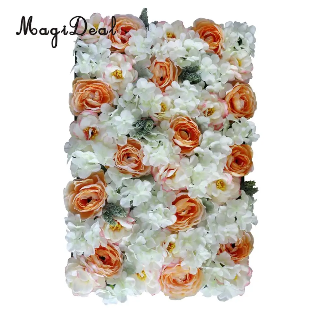 Artificial Rose Flower Wall Panels Wedding Anniversary Venue Flower Arrangement DIY Art Decor Photo Backdrops