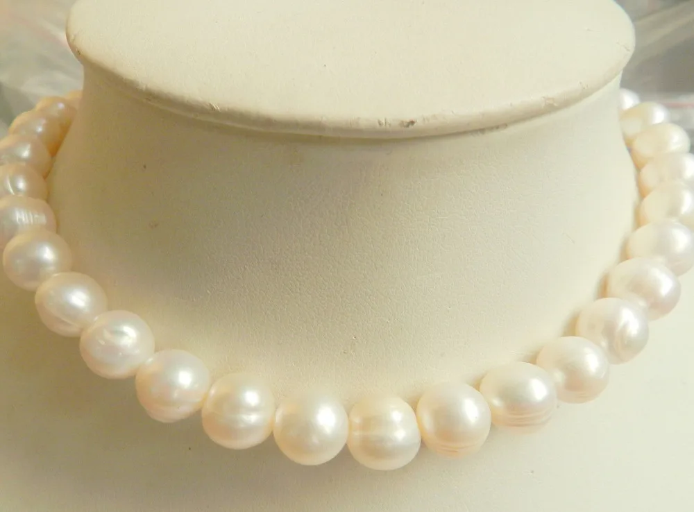 Solid 10-11MM White Akoya Pearl Necklace 18&quot New | Украшения и аксессуары