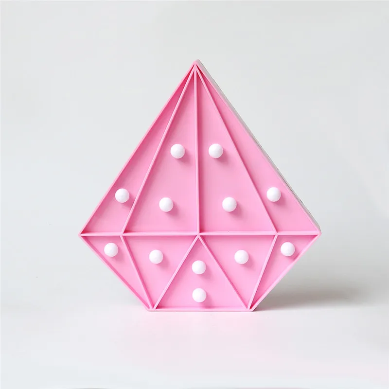 3D Фламинго ананас кактус ночные светильники 8 стилей маркиза LED письмо ночник