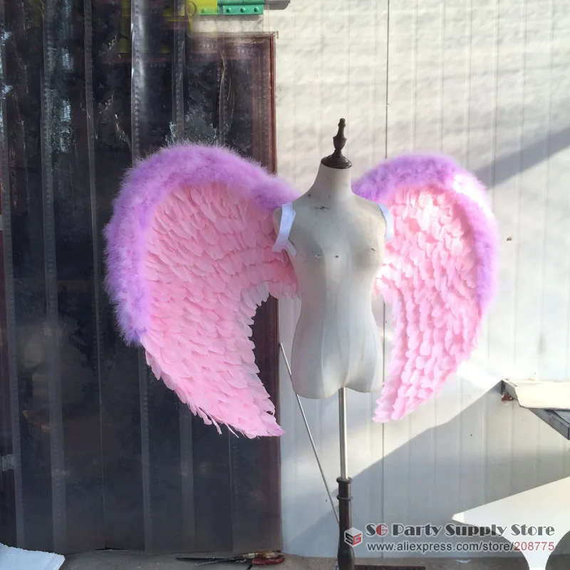 

Cute pink Angel feather wings big fairy puple wings Automobile Exhibition stage performance Catwalk show Displays shooting props