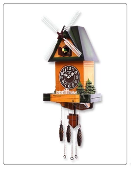 

Fashion New rustic timekeeping cuckoo clock windmill with bird chime