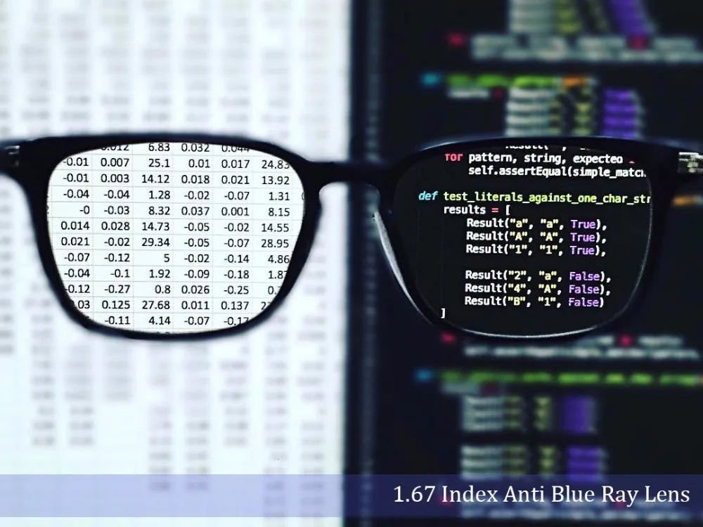 

1.67 Index Single Vision Anti Blue Light Eyeglass Lenses Aspherical Anti Scratch Anti Reflection Optical Lens