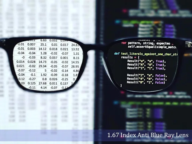 1.67 Index Single Vision Anti Blue Light Eyeglass Lenses