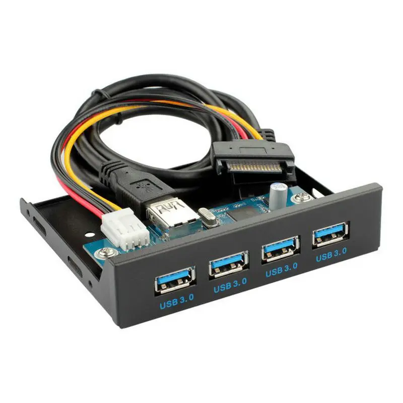 Большой Q высокое качество 20Pin 4 Порты и разъёмы usb-хаб USB 3,0 спереди Панель Combo кронштейн адаптер для рабочего внутренний 3," FDD Floppy Bay