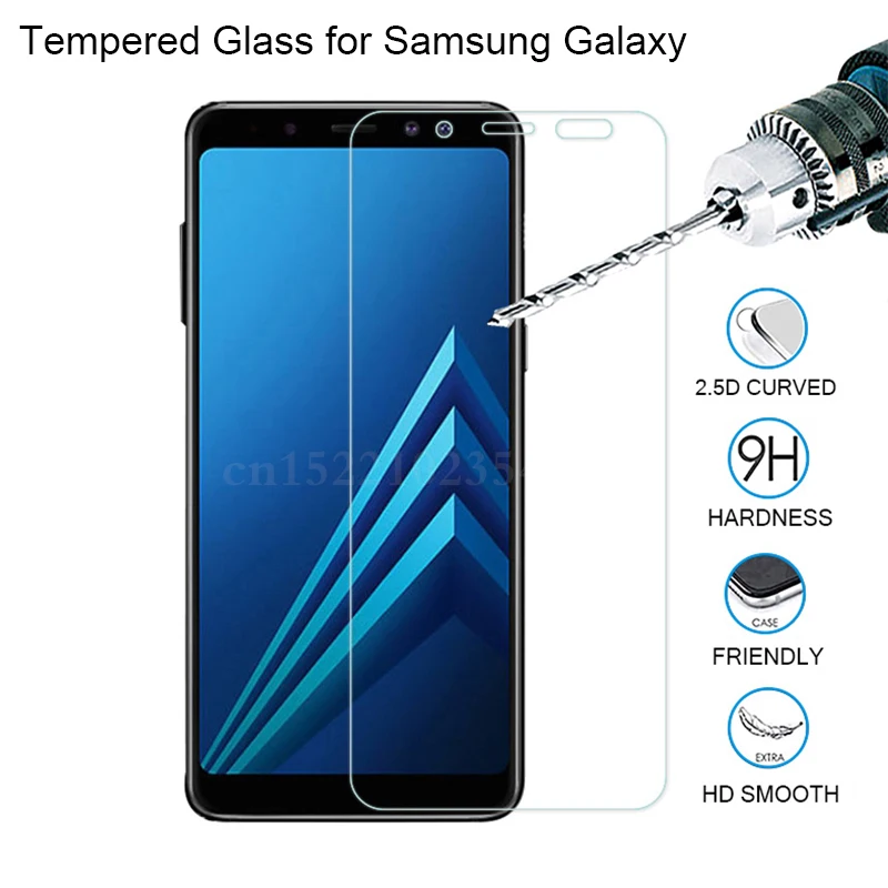 Закаленное стекло для Samsung Galaxy A3 A7 2016 A5 2017 A6 Plus не полное покрытие Защитное экрана