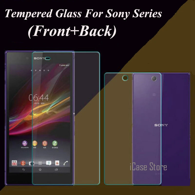 2 шт = передняя + задняя защита экрана из закаленного стекла для sony Xperia Z L36h Z1 L39h Z2 Z3