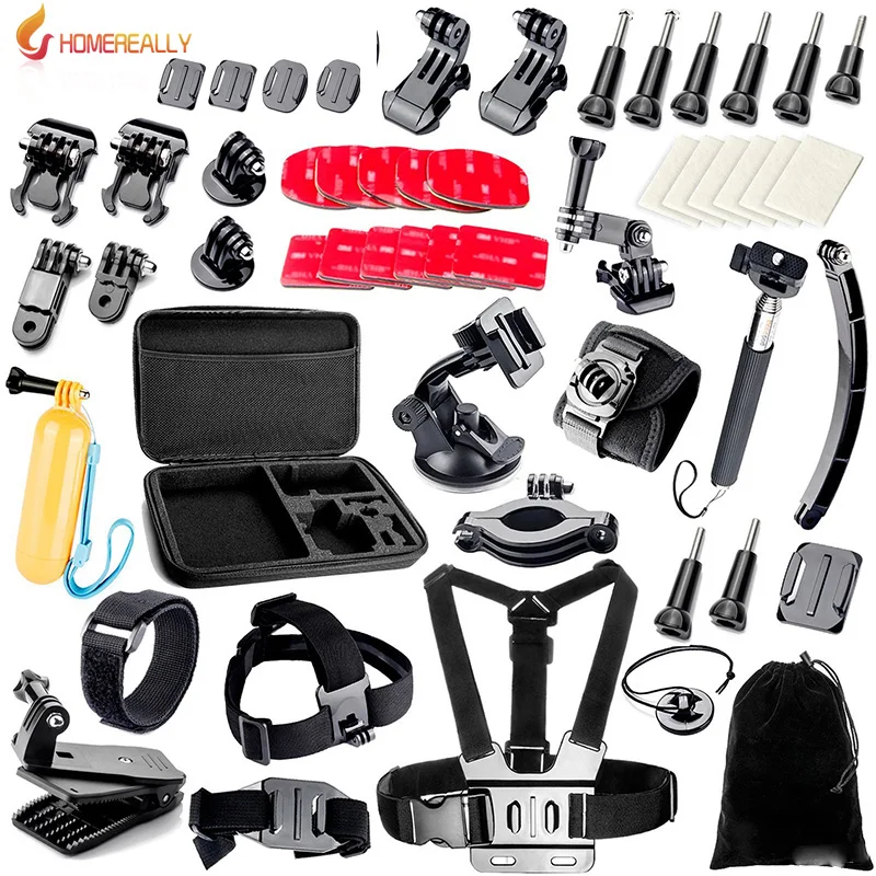 

Gopro Action Camera Accessories Kit for Gopro Hero 5 4 3 SJCAM SJ4000 SJ5000 Bundles with Chest Harness Mount/Suction Cup Mount