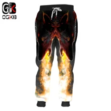 OGKB/штаны для бега с 3D принтом животных, Король Лев с короной, 3D спортивные штаны для мужчин/wo, мужские повседневные свободный низ, унисекс, хип-хоп штаны