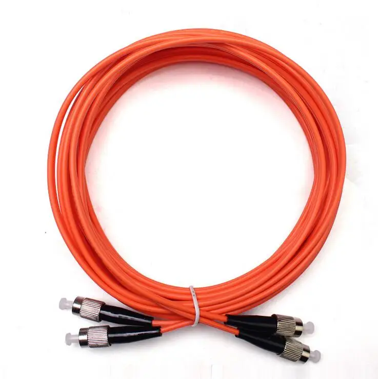 

10pcs FC/ UPC -FC/UPC fiber optic patch cord duplex multimode 62.5/125um 3.0mm orange cable optical fibre jumper