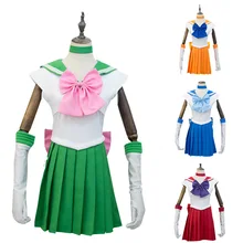 Anime Sailor Moon Makoto Kino/Sailor Jupiter Cosplay Costume Custom Made