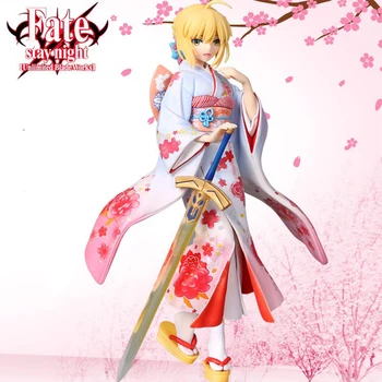 

Fate Stay Night Saber Kimono Ver. 1/7 Scale Painted Saber Doll ACGN Brinquedos PVC Action Figures Collectibles Model Toys 25cm