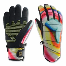 Женские зимние новые уличные перчатки для лыжного спорта с принтом противоскользящие перчатки для верховой езды походные теплые перчатки