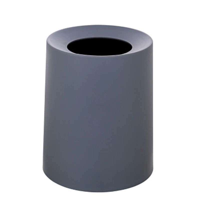 Coverless Round Office Trash Can Creative Plastic Box Modern Household Cleaning Tools Accessories Waste Bins | Дом и сад