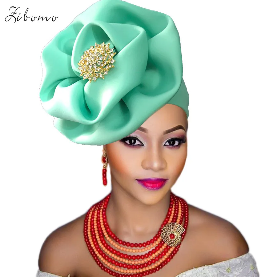 Нигерийский головной убор aso ebi gele готовый к использованию тюрбан в африканском