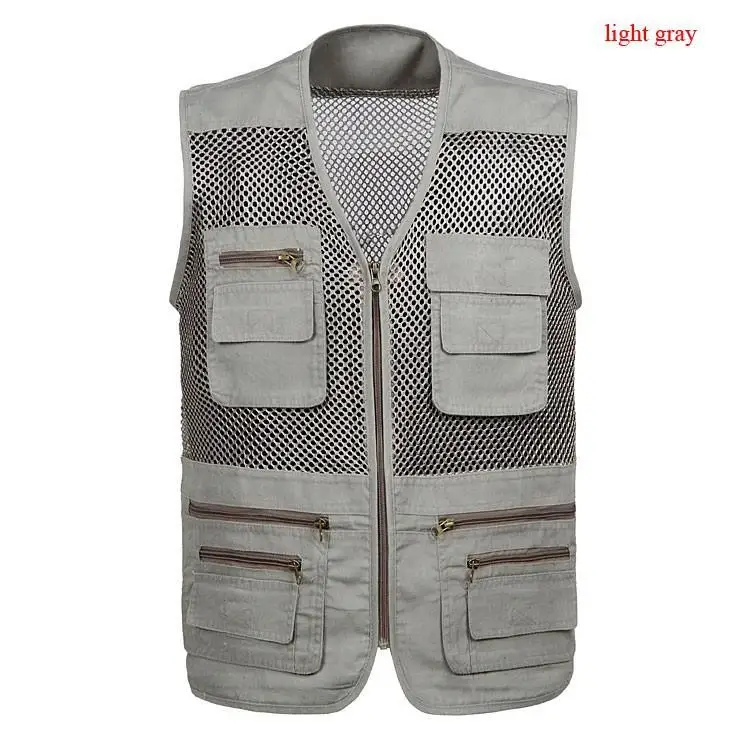 

Summer Multi Function Breathable Mesh Vest Multi-pocket Men's Outdoor Camping Hunting Quick Dry Vests Mens Photography Sleeveles
