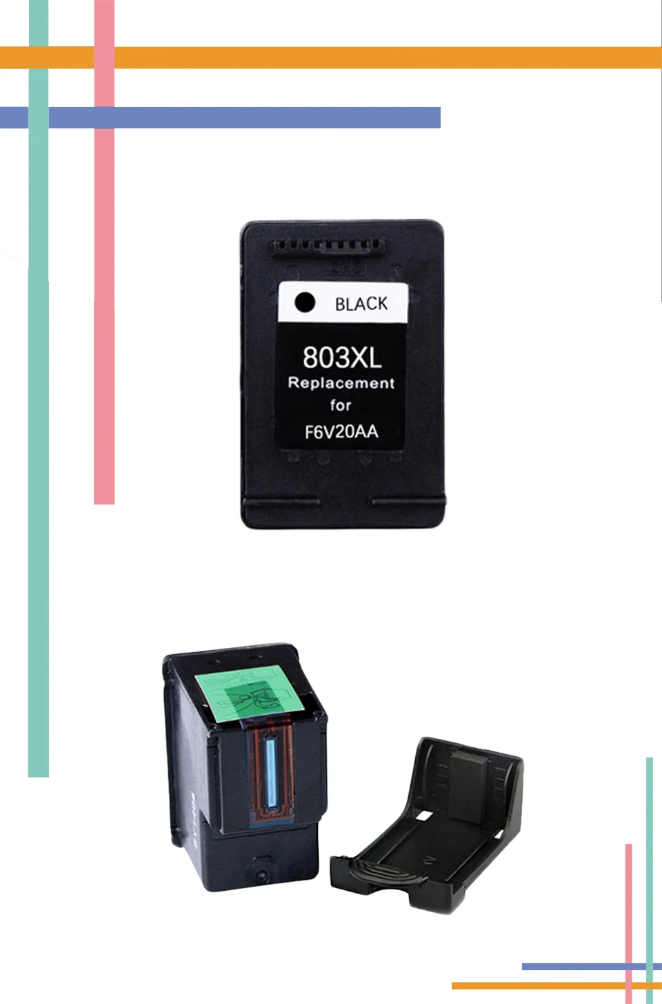 for HP803 Black compatible cartridge