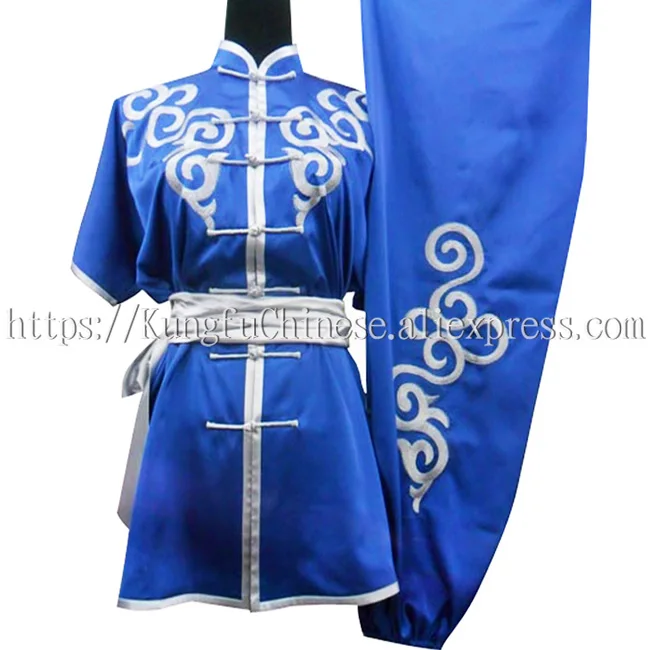 

Chinese wushu uniform Kungfu clothing changquan outfit exercise suit taolu clothes for men women children boy girl kids adults