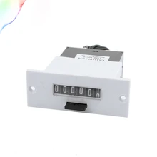 Пластиковый корпус DC 24 V AC 220 V LFC-6 6 цифр Нажатие Сброс электромагнитный счетчик