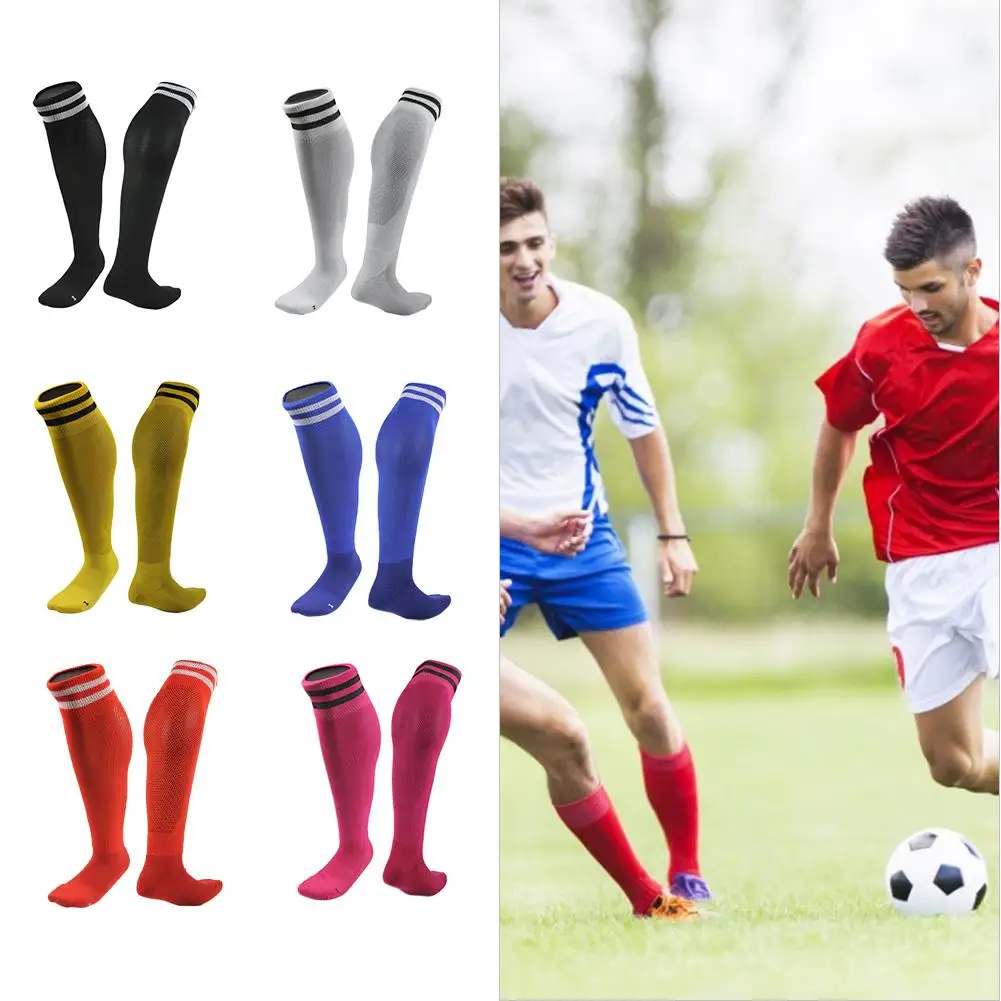 Длинные футбольные носки полотенце снизу Нескользящие чулки для мужчин и женщин Спорт на открытом воздухе