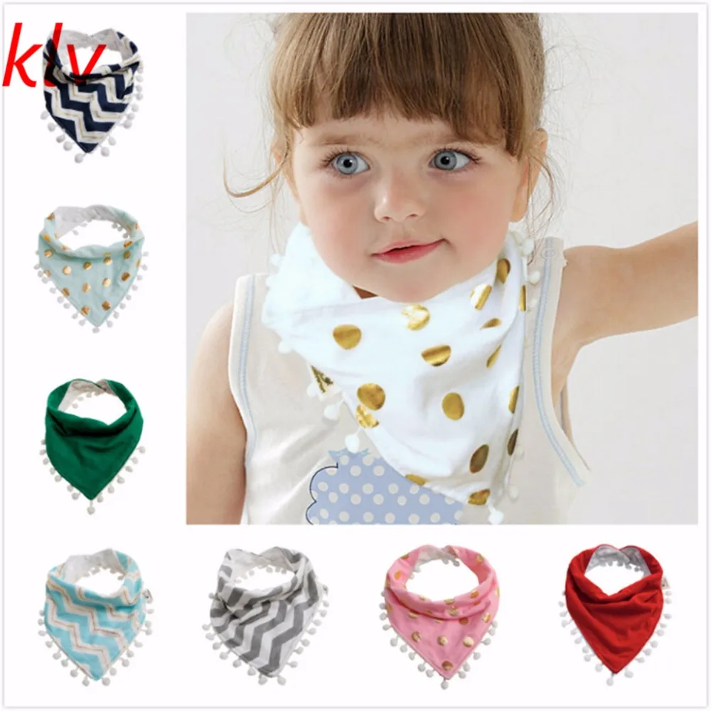 Baby Infant Girls Boys Tassel Saliva Towel Bandana Triangle Bibs Baby