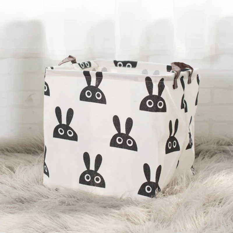 Foldable Laundry Basket Square Linen Storage Basket Storage Barrels For Kids Sundries Toys Holder Container Basket Organizer Bag