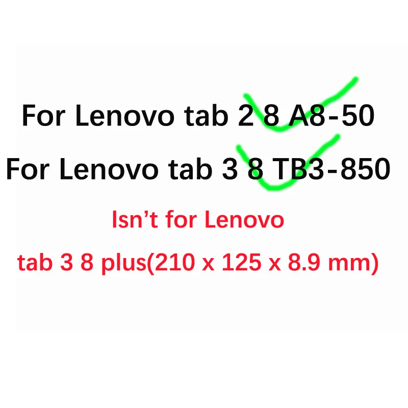 3-слойный чехол из искусственной кожи для lenovo tab 3 8,0 TB3-850F/850 M, защитный чехол для планшета lenovo tab 2 A8-50 "+ пленка для экрана+ ручка