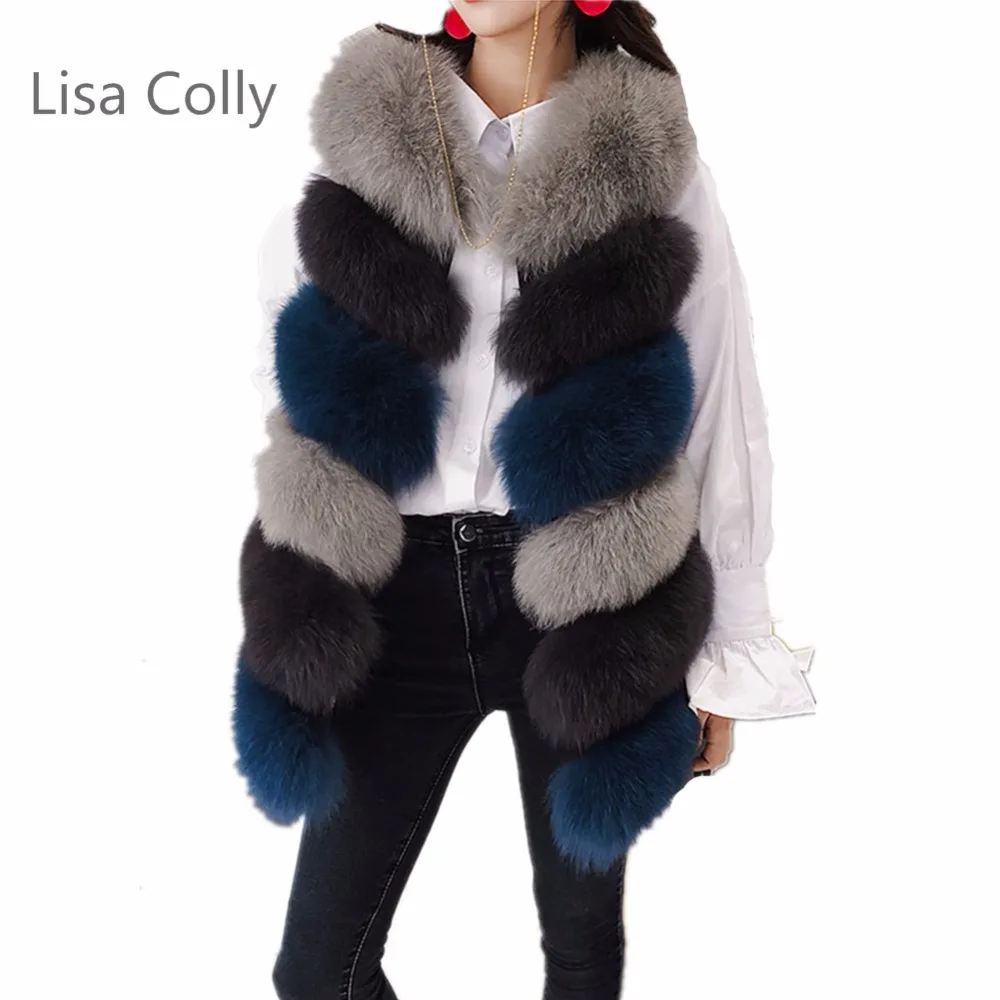 

Lisa Colly Autumn Winter Warm Vest Coat High-Grade Faux Fur Coat Jacket Fashion Women Import Coat Vest Women long Outwear Coat