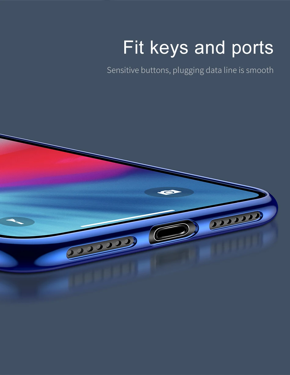 Роскошный чехол Baseus с покрытием для iPhone Xs Max Xr Capinhas, Мягкая силиконовая задняя крышка из ТПУ для iPhone Xsmax, чехлы