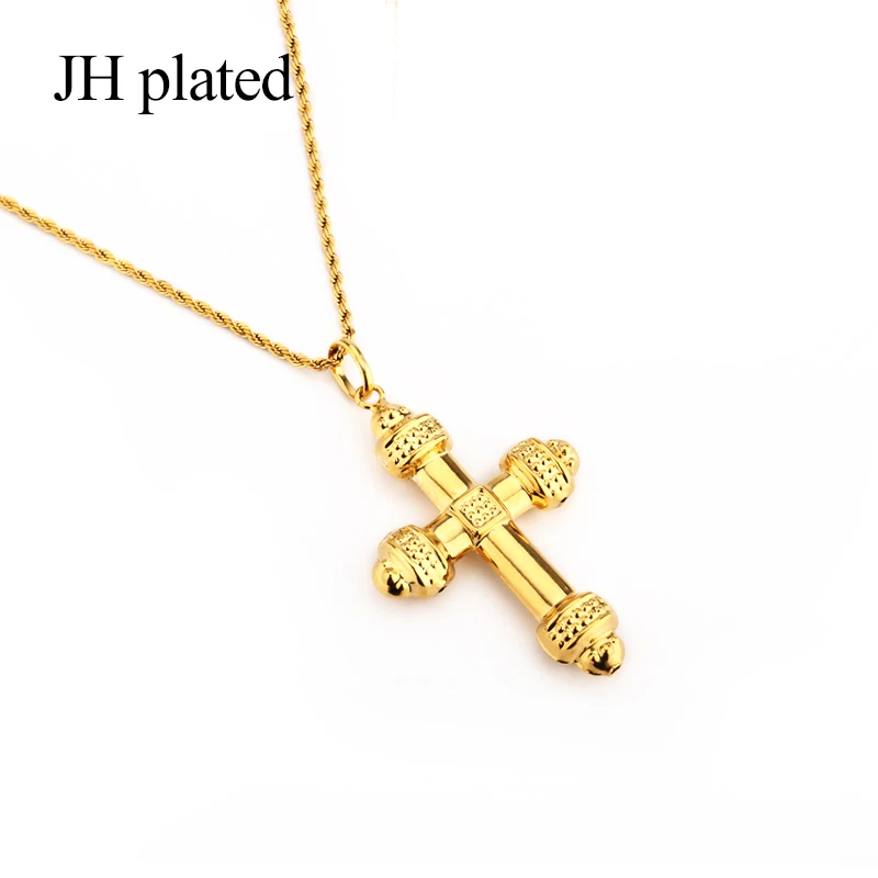 JHplated 2019 Новый Модный золотой цвет Long45 60 см Распятие Иисуса религиозные ожерелья