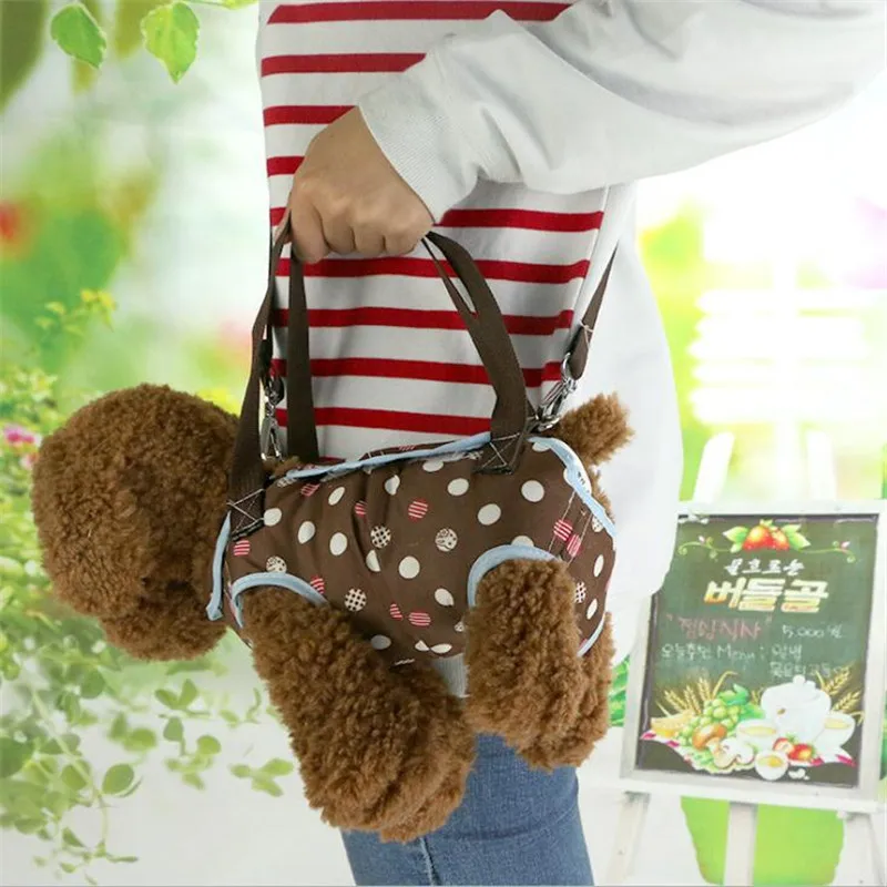 Переносная переноска для собак, переноска для путешествий, дышащая сумка на плечо с ручкой двойного назначения, сумки для маленьких собак, кошек - Цвет: Brown