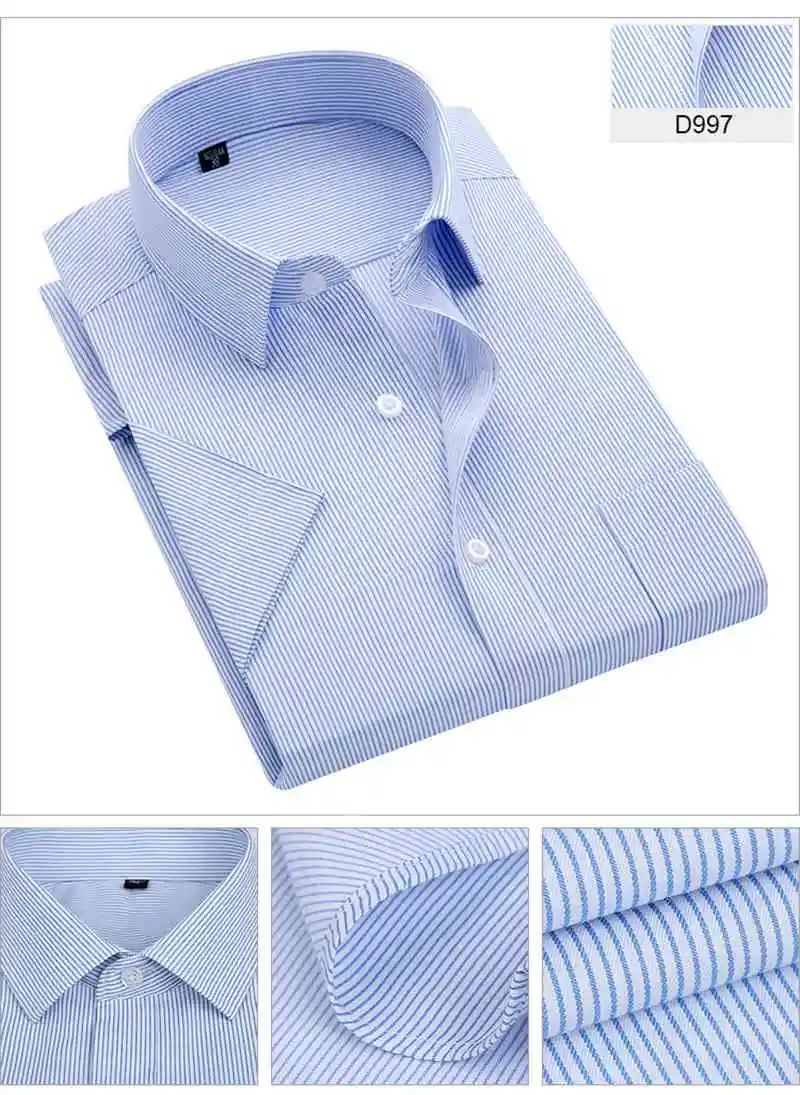 FAISIENS Мужская рубашка большого размера с коротким рукавом 9XL 11XL 14XL однотонная и полосатая синяя, белая, розовая, черная, большие 3XL 4XL 5XL