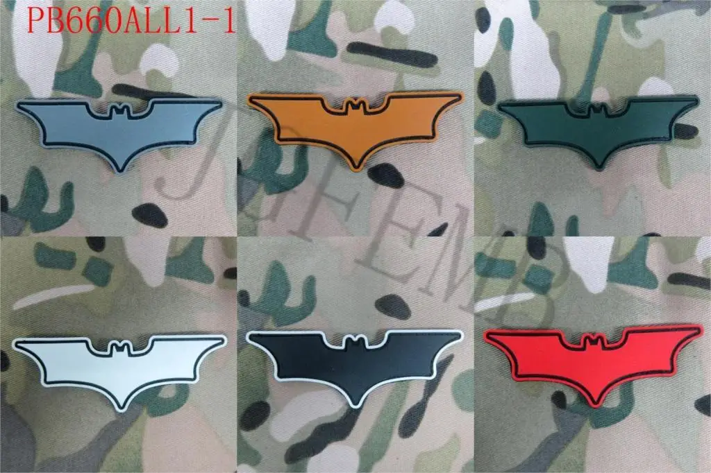 

Batman Logo Military Tactical Morale 3D PVC patch Badges White Red Grey Green Luminous