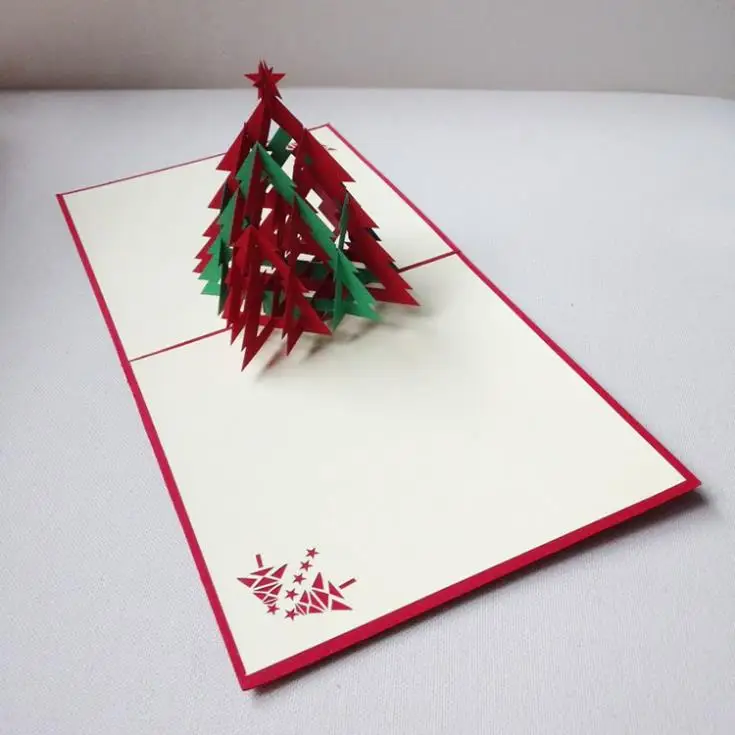 3D Red Green Christmas Tree Handmade Creative Kirigami Origami Pop UP Card Free Shippingset Of 10 On Aliexpress 3D Red Green Christmas Tree Handmade Creative Kirigami Origami Pop UP Card Free Shippingset Of 10 On Aliexpress