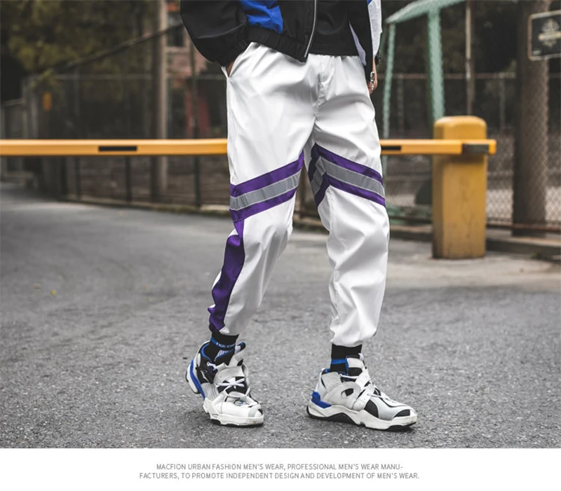 Loose Hip Hop Cargo Pants Men Camouflage Patchwork Harem Mens Trousers Streetwear  (55)