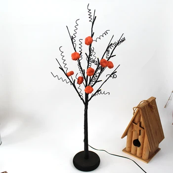 

Halloween Pumpkin Illuminated Tabletop Tree with Lights 20LED Lights Black Tabletop Tree Wedding or Halloween Decor Home Decor