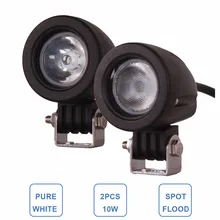 2pcs 10W LED Work Light 12V 24V Car Auto SUV ATV 4WD AWD 4X4 Bike Wagon