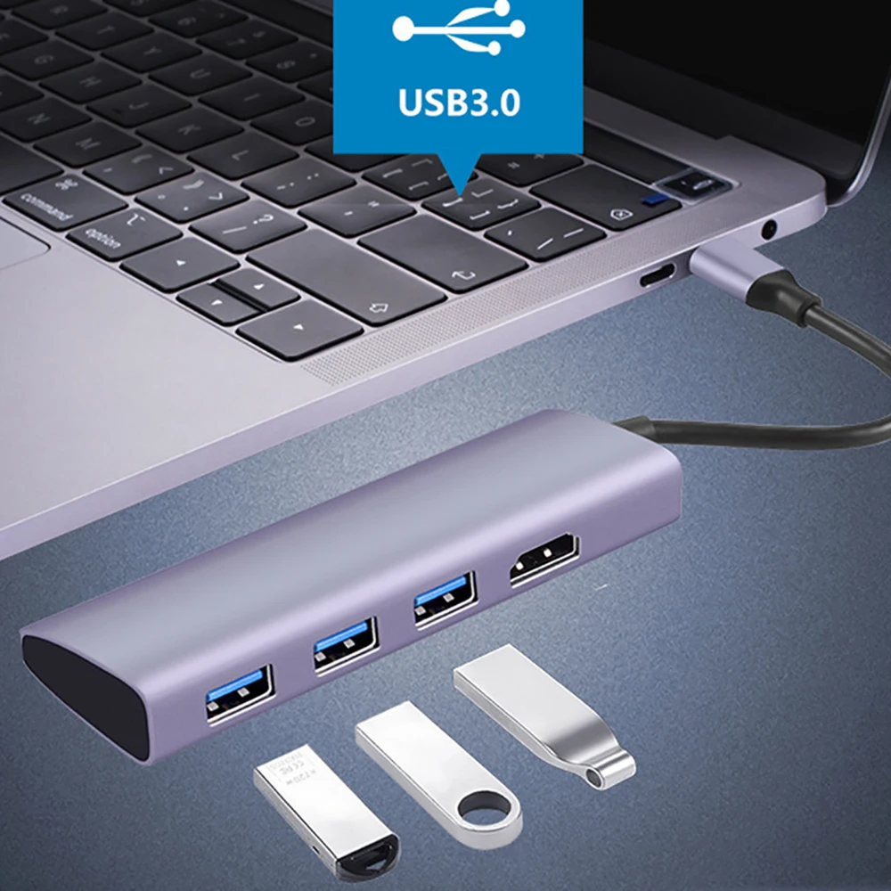 Thunderbolt 3 USB C концентратор USB-C type c до 3,0 концентратор HDMI конвертер hdmi адаптер для MacBook huawei mate 20 Pro type c usb-хаб