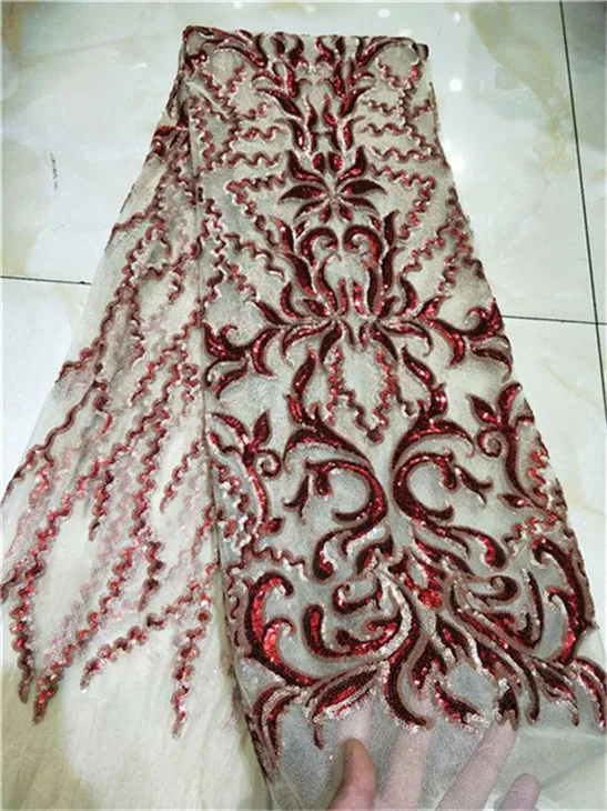 Африканская кружевная ткань 2019 Высококачественная aso ebi сетчатая с вышивкой и