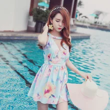 Женский купальник, цельный бикини, Цельный купальник, трикини, женский купальник, новинка, открытая спина, женский, с принтом, сексуальный, корейский