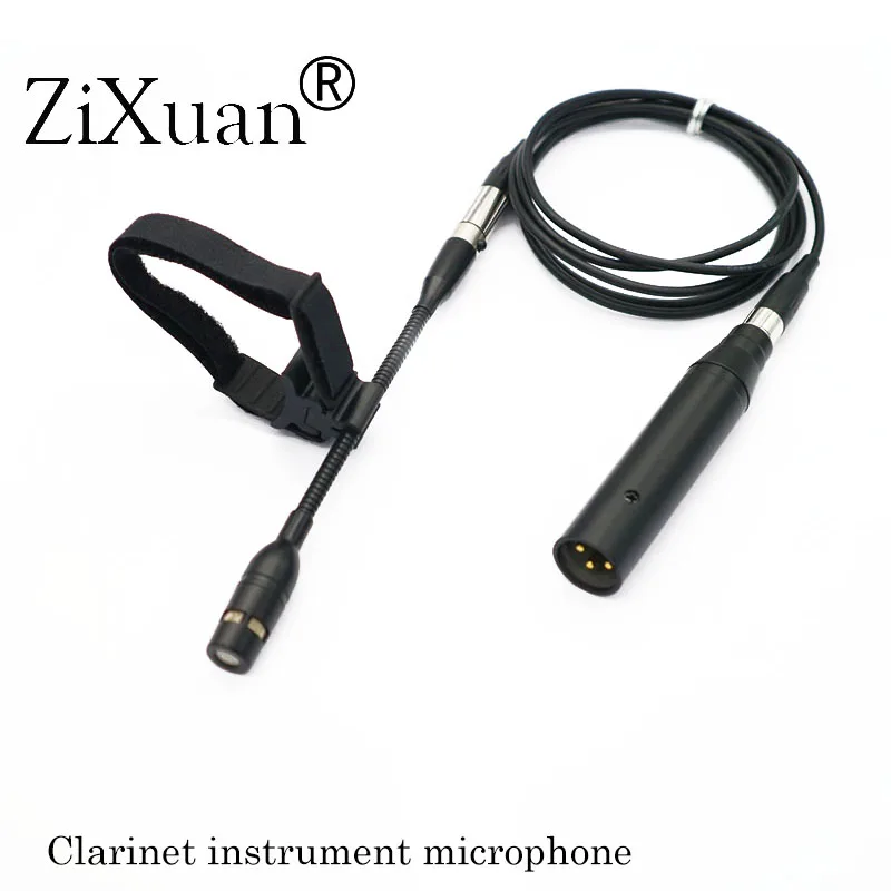 

Pro Clarinet Musical Instrument Microphone with XLR Big 3Pin Phantom Power Adapter 1.5M/3M Extension Cable