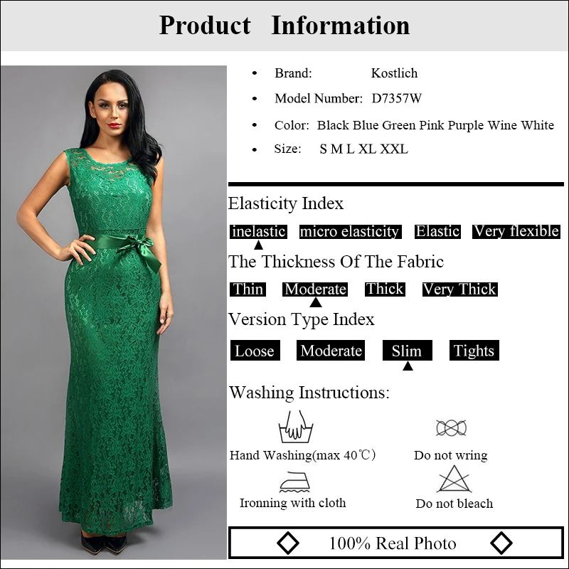 Kostlich Summer Women Long Dress 2017 UK Green Elegant Prom Fashion Casual Ladies Maxi Clothes Evening Party O-Neck Lace Dresses (2)