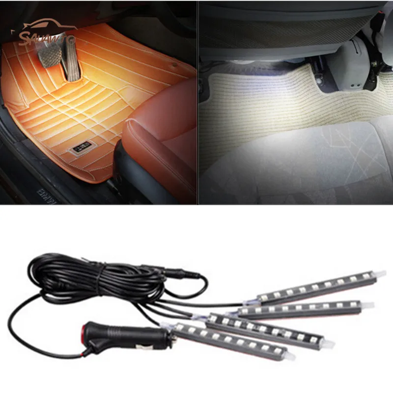 

For Skoda Octavia 3 2 A4 A5 A7 Vrs Fabia 2 1 Rapid Yeti Superb Car Interior Floor Foot Decoration LED Atmosphere Light Lamp