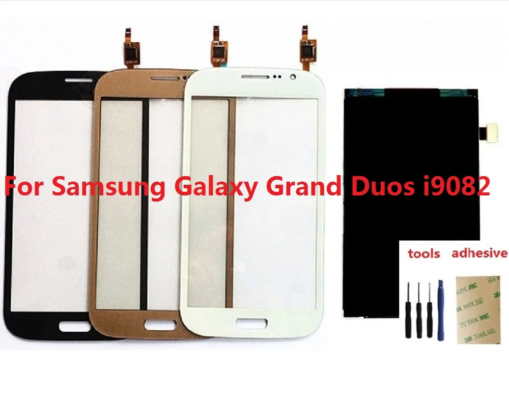 

For Samsung Galaxy Grand Duos GT-i9082 i9080 i9082 Touch Screen Digitizer Sensor + LCD Display Screen + Adhesive + Kits